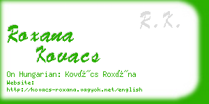 roxana kovacs business card